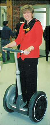 Debora trying a Segway