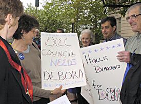 Debora and supporters